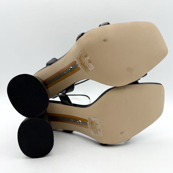 SAM EDELMAN Womens Kia Sandals Size 8 M Black Block Heel Strappy Leather NIB - Picture 12 of 13